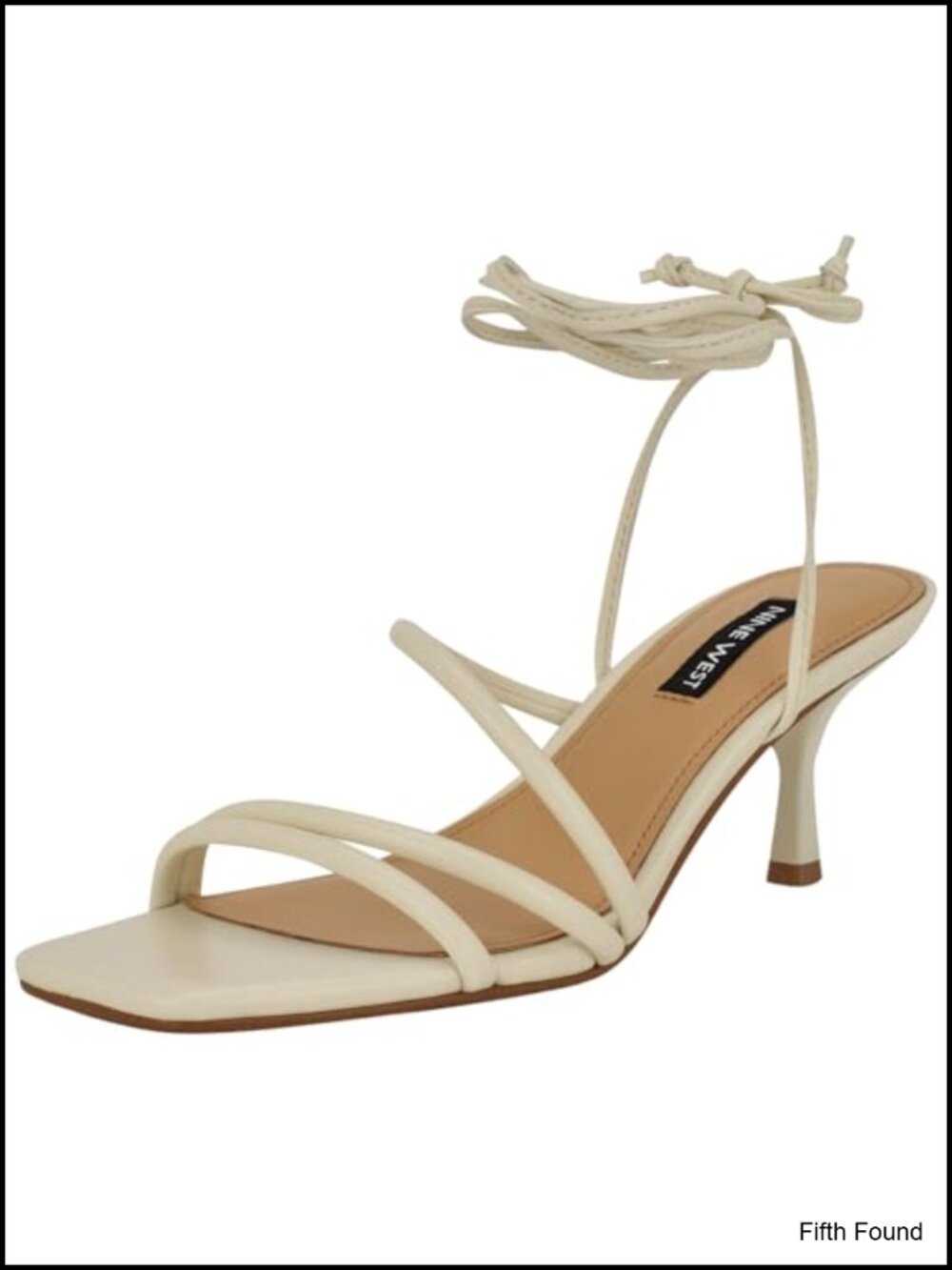 Women's Heeled Sandals with Kitten Heel and Square Toe